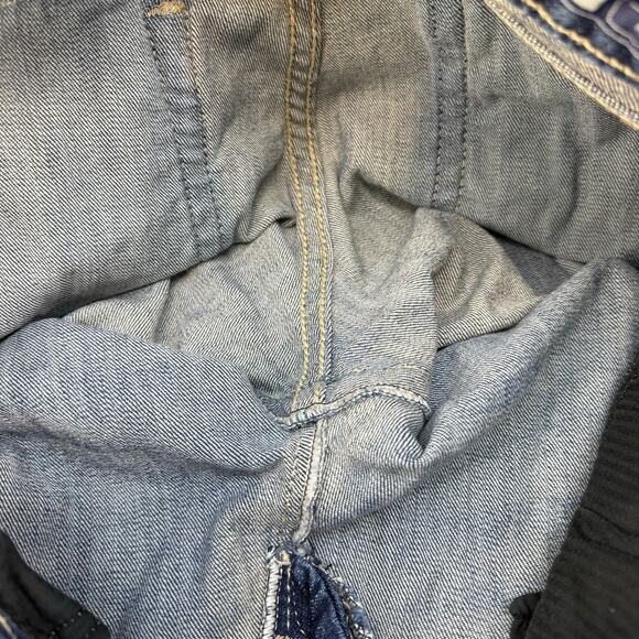 Miss Me Jeans Women's 33 (16) Blue Boot Cut Cow Print Western Preppy Blingy - Picture 10 of 15